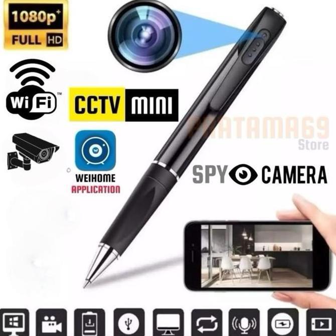 Spy Camera Mini Wifi Pulpen HD CCTV Mini Pantau dari HP FAB