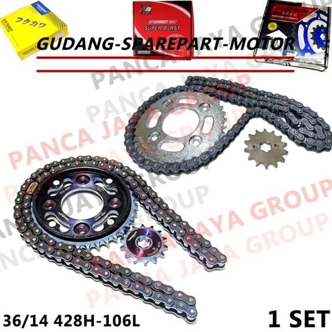 Gear Set Baja Depan Belakang Rantai Suzuki Axelo 125 Axelo125
