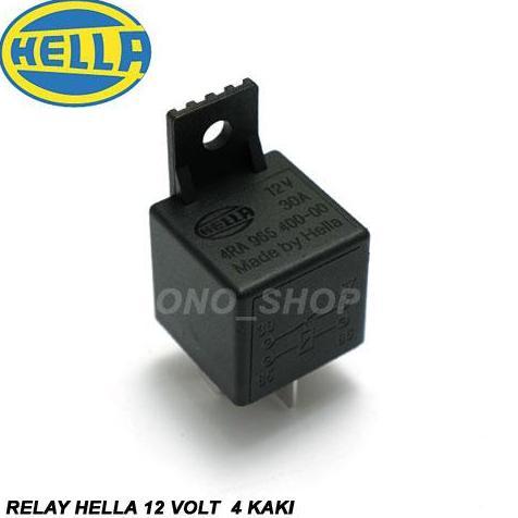 Otopic- Relay Hella 12 Volt 30 Ampere 4 Kaki