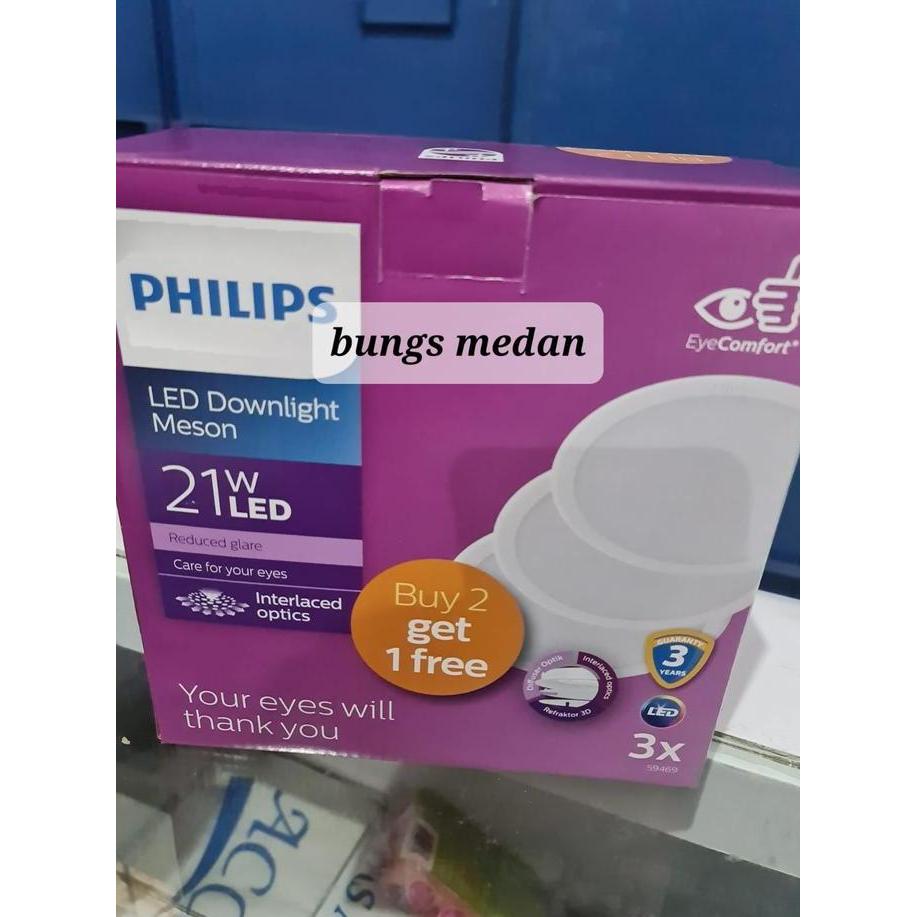 BEBAS ONGKIR - Lampu Led PHILIPS Meson 21w 21 Watt DOWNLIGHT PANEL ISI 1 TANPA KOTAK