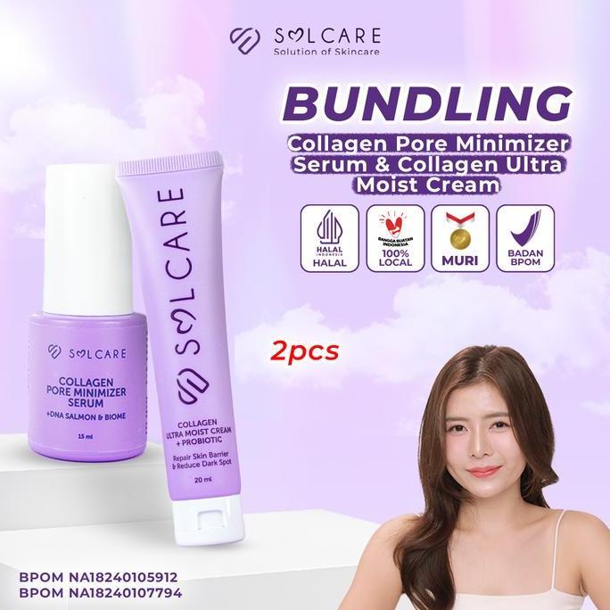 Youme- Solcare Bundling Collagen Pore Minimizer Serum And Ultra Cream Moist