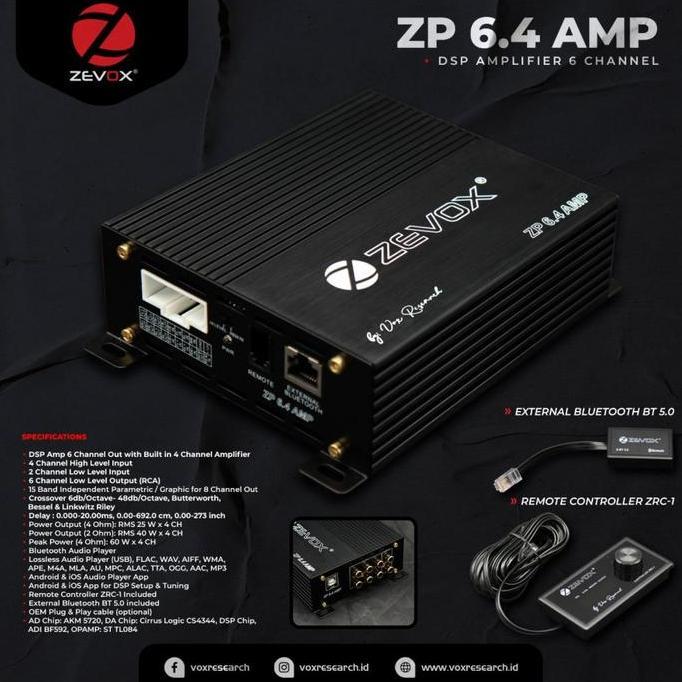 Dital Sound Processor ZEVOX ZP 6.4 AMP-31 DSP Audio Mobil 31 Band EQ