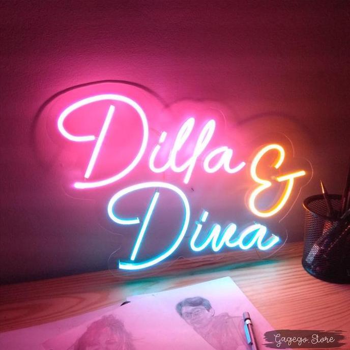 Custom Lampu Nama Neon Flex Lampu Custom Nama Neon Sign Custom Nama Lampu Neon Aesthetic Lampu Akril