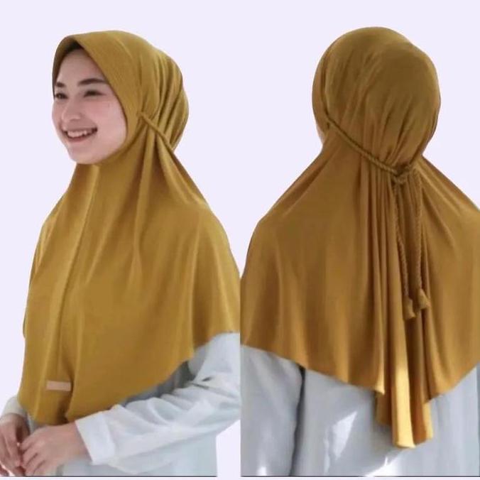 Heddosu- Kerudung Instan Muslim Desa Bergo Pet Daily Tali Kepang Jilbab Panjang Nita