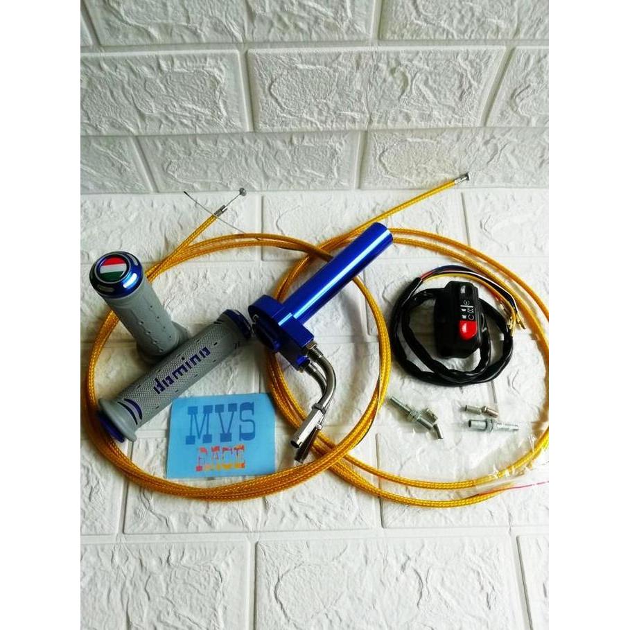 TERLARIS GAS SPONTAN 2 KABEL + SAKLAR + 2 KABEL GAS + HANDGRIP = NMAX, SONIC.