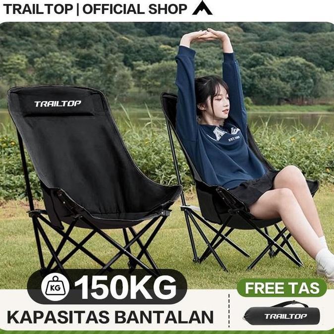 Kursi Sandaran Kursi Lipat Outdoor Beban 150Kg Kursi Santai Portable Kursi Camping Allshop