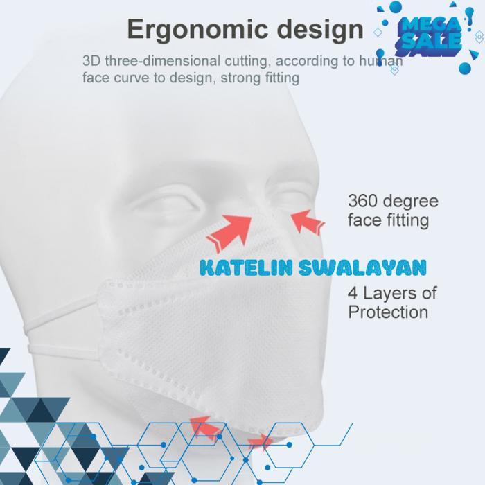 MASKER KF94 KF 94 4PLY 4 PLY EMBOSS ORLEE EVO 3D KEMENKES ISI 10 PCS TERLARIS