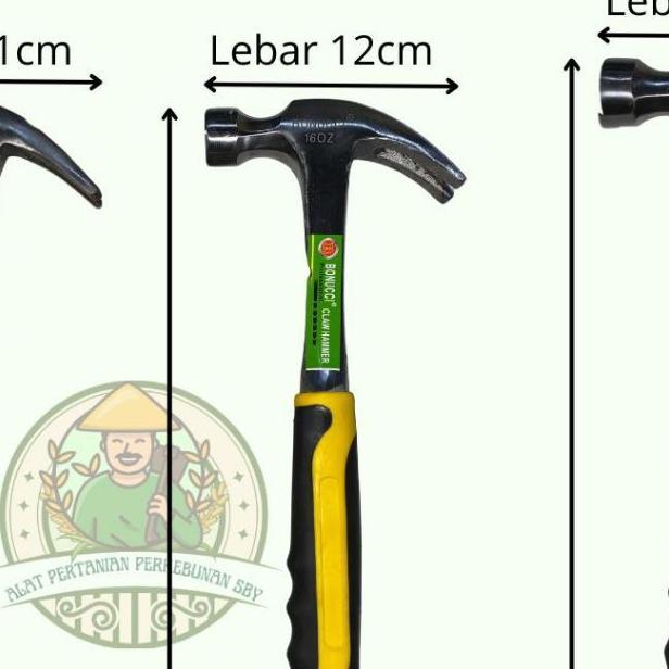Palu Gagang Full Besi 8 12 16