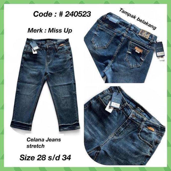 Celana Jeans 7/8 Miss-Up, Celana Jeans Miss-Up