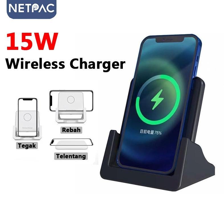 HOT DEALS NETPAC Wireless Charger Magnetic Charger Wireless Fast Charging 15W 2in1 Charger Docking o