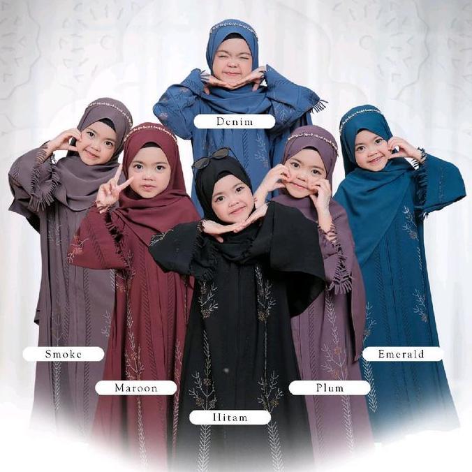 gamis abaya couple ibu dan anak premium asiyah