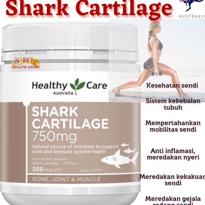 TERMURAH - healthy care shark cartilage 750mg 200 tablets