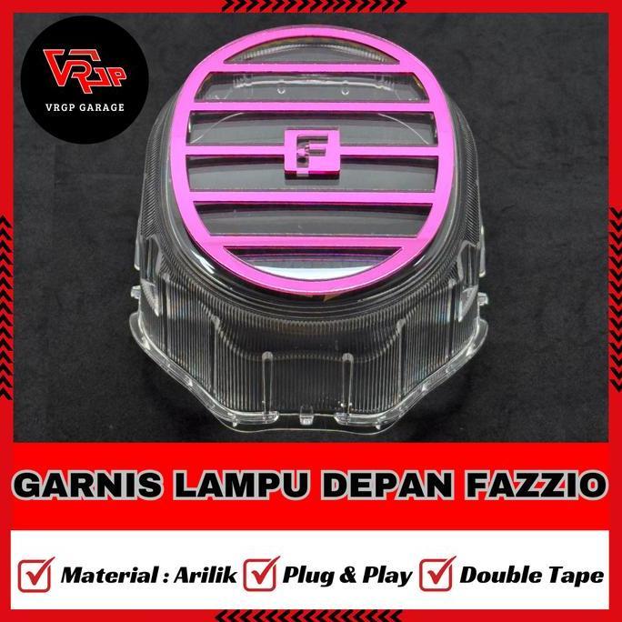 Vrgp Garnis Lampu Depan Fazzio/ Garnish Lampu Depan Yamaha Fazzio Bahan Akrilik/ Aksesoris Fazzio / 