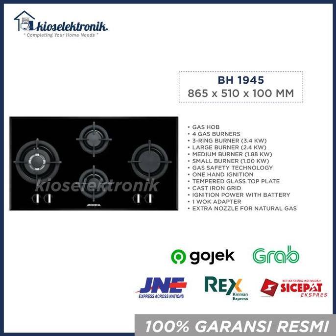 Promo Modena Bh 1945 - Kompor Modena 4 Tungku Bh1945 Crista - Kompor Tanam