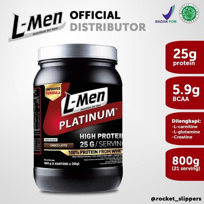 Erganzen- L-Men Lmen Platinum Susu Whey Protein 800 Gram 24 Serving