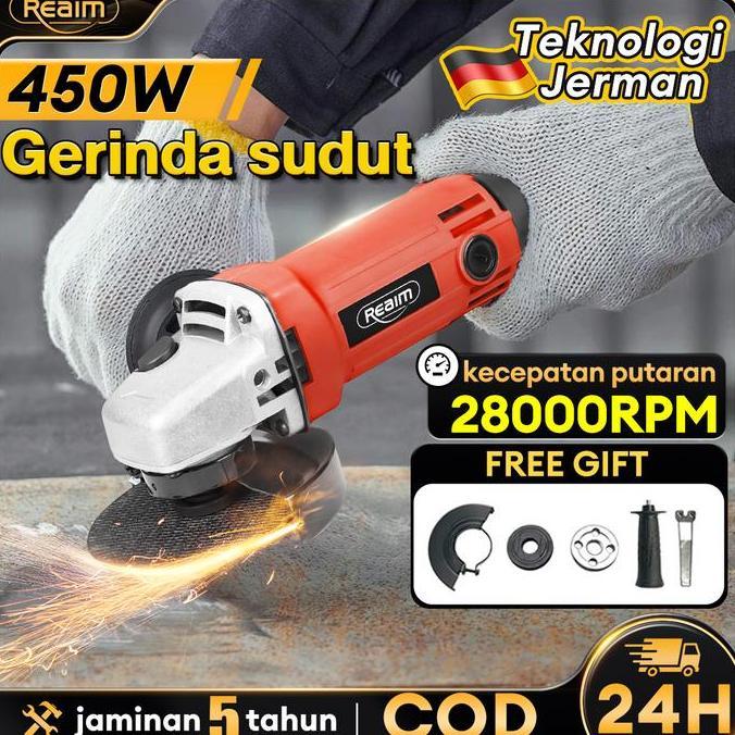 Hab BISA COD Mesin gerinda Tangan Listrik 4 Laxton Angle Grinder Mata potong, Poles, Piringan Amplas