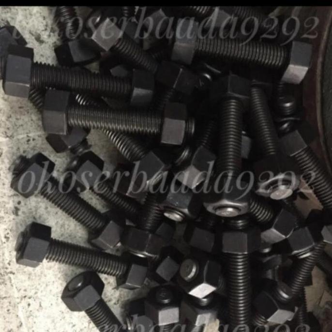 STUDBOLT & NUT B7 2H M20 X 300 MM; BAUT STUD CARBON STEEL BESI HIGH QUALITY