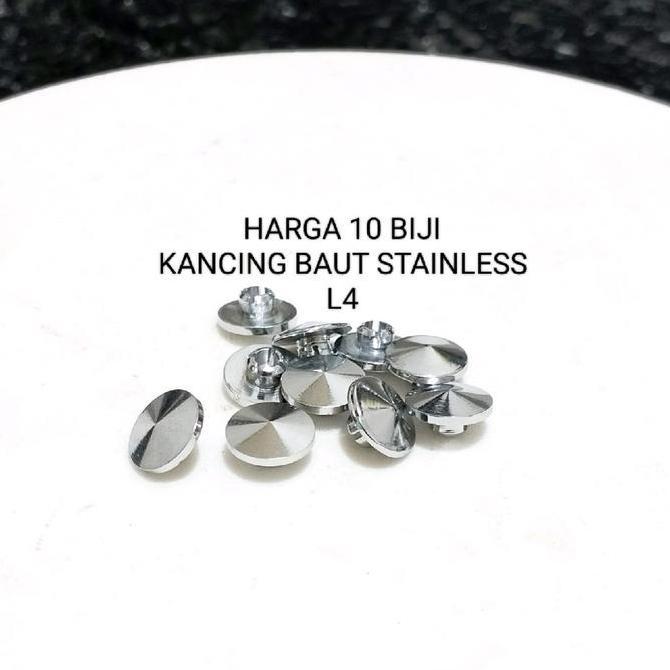 10 PCS KANCING BAUT STAINLESS L4 DRAT 8 TUTUP BAUT L STAINLESS L4 DRAT 8 PROMO
