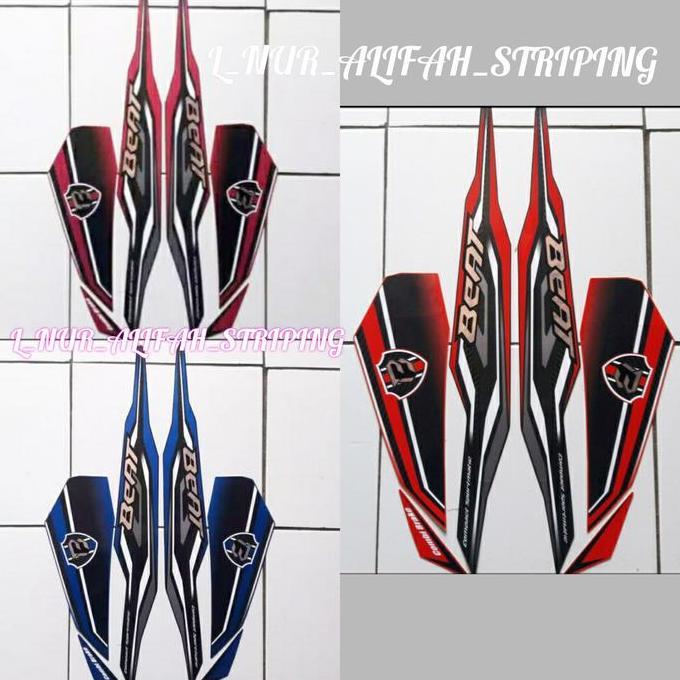 Sticker Striping Lis Les Polet Body Motor Beat Esp Cbs Iss Tahun 2019 Skotlet Motorcycle