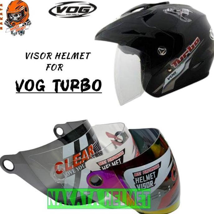 TERLARIS KACA HELM VOG TURBO VISOR HELMET VOG TURBO BENING HITAM PELANGI