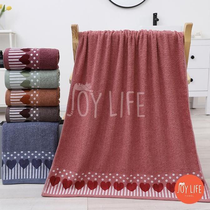 Joy Towel Handuk Mandi Katun 80x160 70x140 Handuk Dewasa Motif Angola Tebal Merek SARANG LEBAH