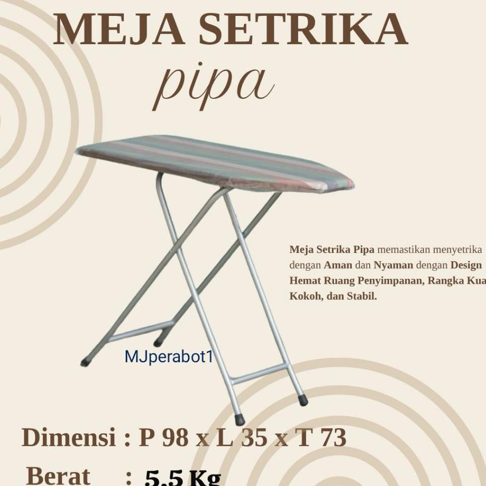 Mamamia Meja Setrika Pipa Besi Berdiri/ Meja Gosokan