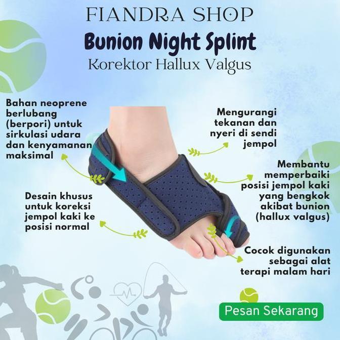 Bunion CORRECTOR KOREKSI Aluminum Bunion HALLUX Splint Pad Terapi JARI