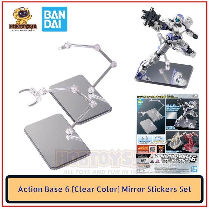 Action Base 6 Clear Color Mirror Sticker Set