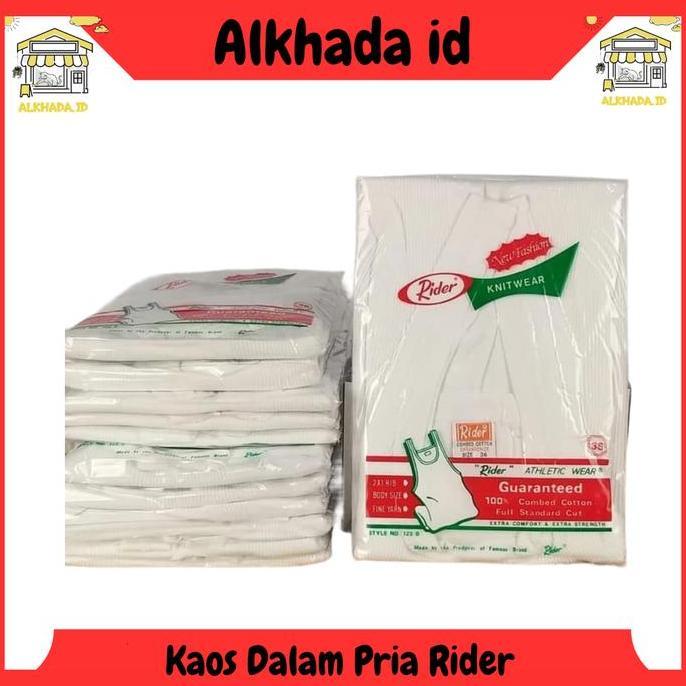 Grosir 3 Pcs - Singlet Kaos Kutang Pria Dewasa Rider 125 B Katun Adem | Kaos Dalam Pria Dewasa Rider