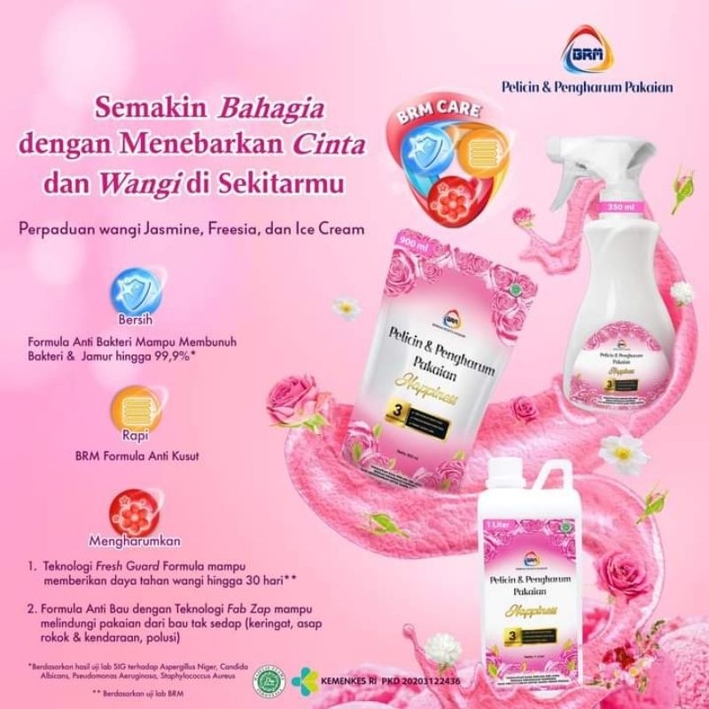 Pelicin Pewangi Pakaian Setrika Parfum Parfume Laundry Brm Wangi Segar Tahan Lama Terlaris