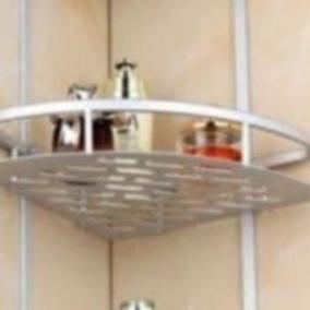 Rak Sudut Siku 3 Susun Dinding Pojok Kamar Mandi Toilet Stainless Steel Multifungsi Tempat Sabun