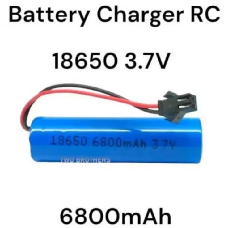 Baterai Lion Rc Batre 18650 Soket Hitam 3.7V 3.7Volt Lion 6800Mah Sm2P 2Pin Grosir / Baterai Rc 3.7 