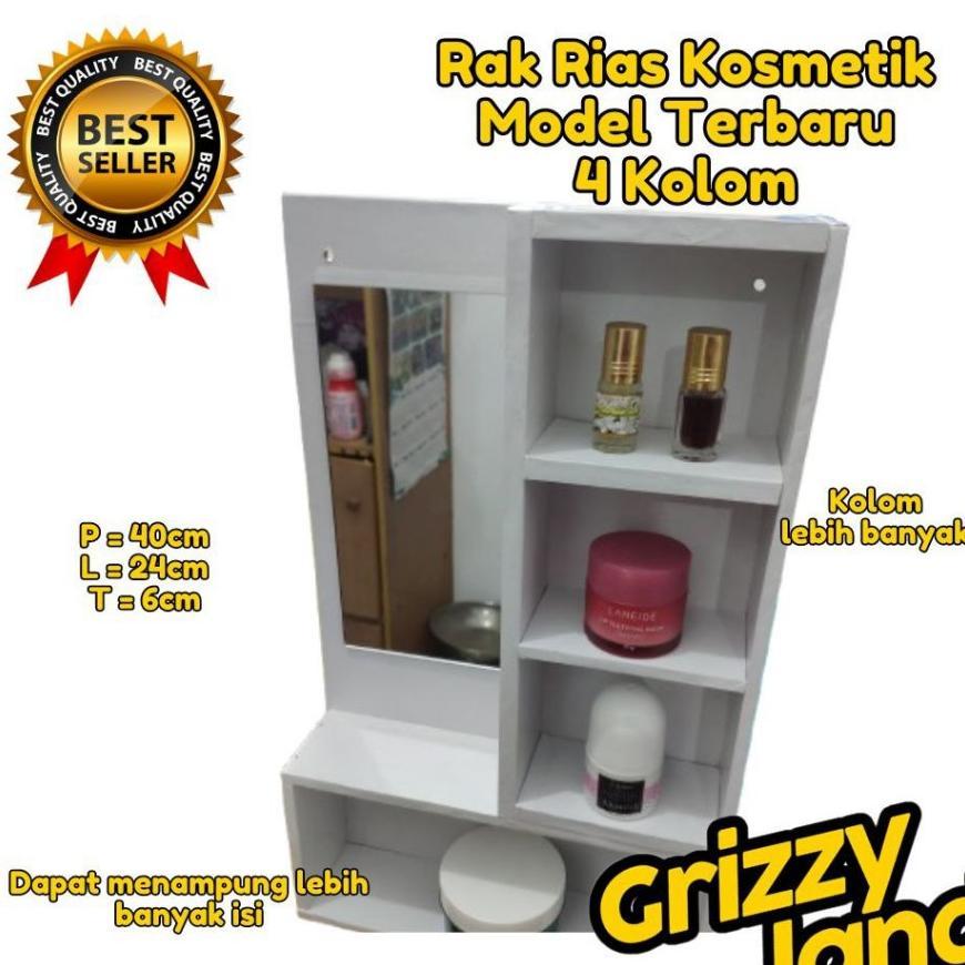 Rak Kosmetik Gantung Kaca / Rak Kosmetik Gantung // Cermin Mini Rias / Rak Rias Murah Kokoh // Rak M