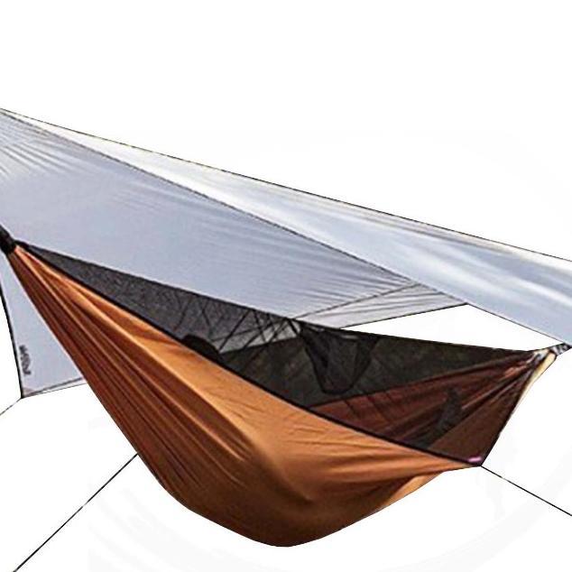 Paketan Hammock Kelambu + Flysheet 2X3 Yard Paket Hemat Ayunan Jaring Kelambu Flysheet Waterproof