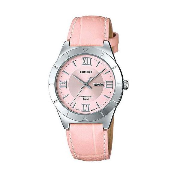 Casio Analaog Jam Tangan Wanita Kulit Pink LTP-1410L-4A Orinal