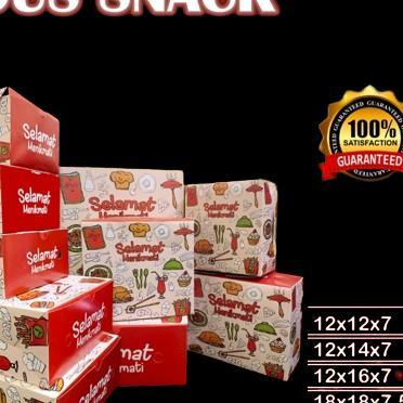 Dus Kardus Box Kotak Nasi Uk 18X18 Cm Isi 50 Pcs Motif Terbaru / Box Catering / Dus Katering / Kardu