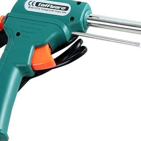 Ori Taffware Solder Listrik Tembak + Timah Set Mata 5 Pcs Lengkap 60 Watt Gt10