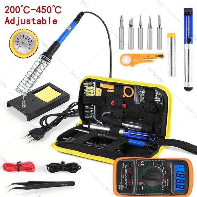 Paket Solder Listrik Lengkap Set Solder Listrik Lengkap Dengan Multimeter Iron Tool Kit 220V 60W/Sol