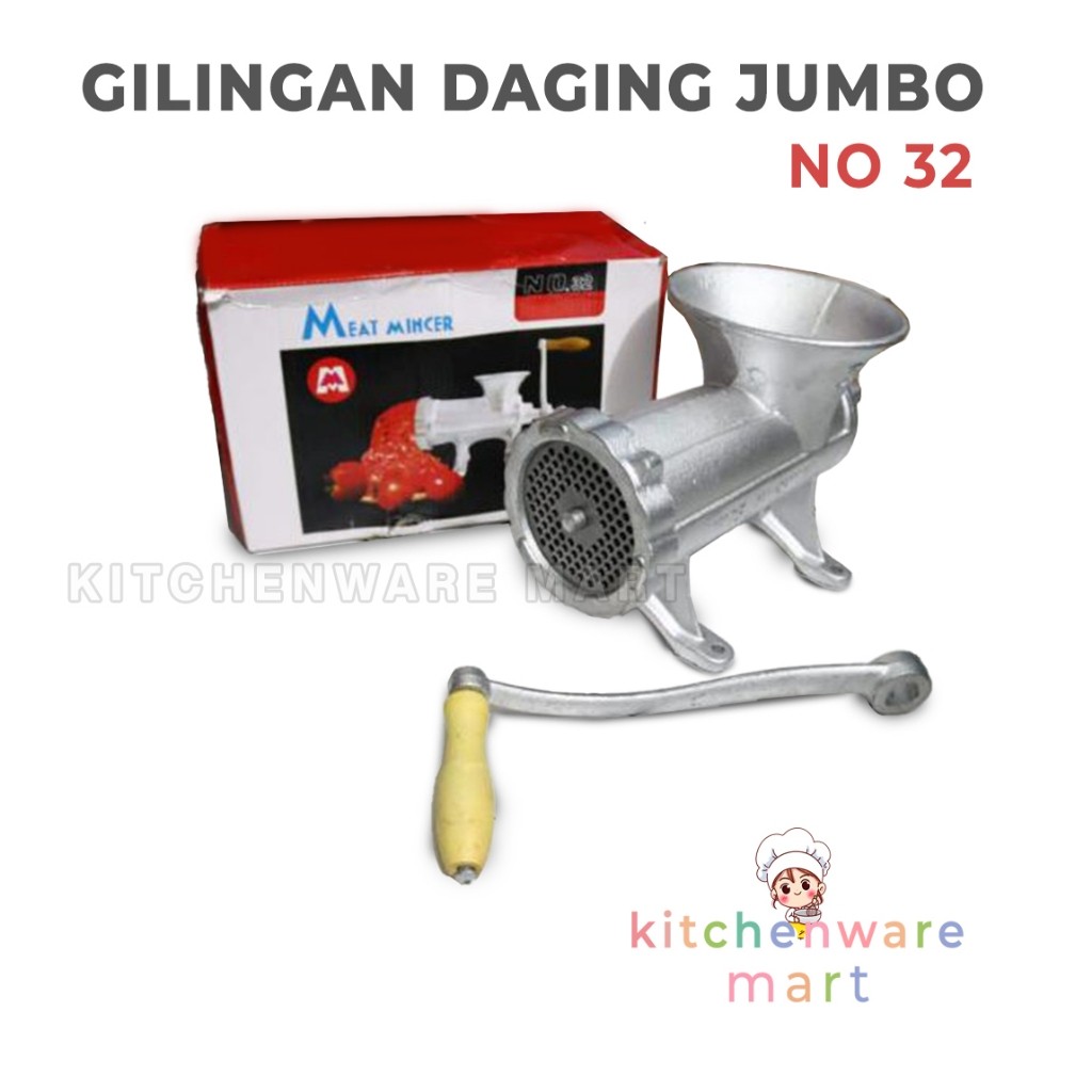 Gilingan Daging 32 Jumbo Besar Besi Cor Tebal Kuat Gilingan Bumbu Gilingan Bakso
