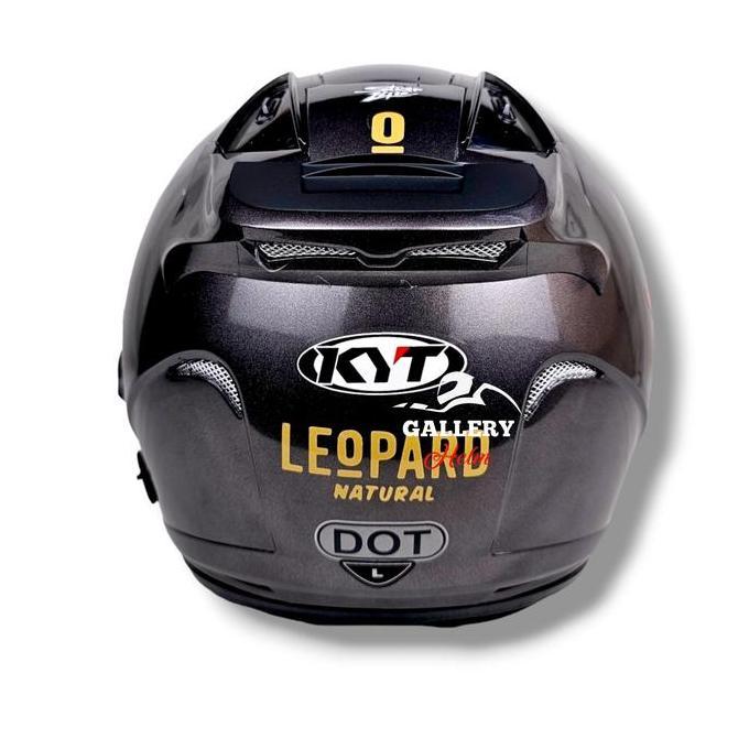 TERLARIS KYT GALAXY FLAT R GUNMETAL LEOPARD / HELM KYT HALF FACE