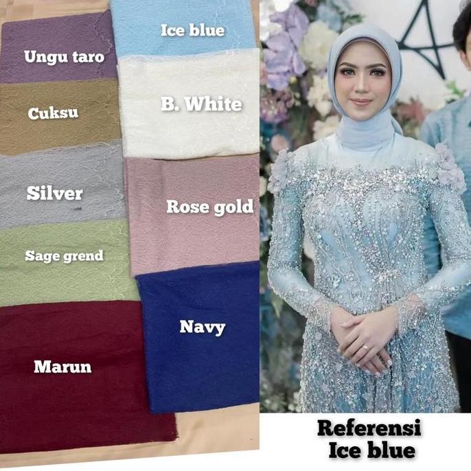 Kain Brukat chantily Brokat semi prancis bahan kebaya brukat Lace