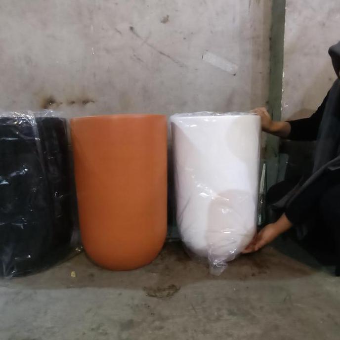 pot gerabah jumbo tinggi, kapsul tinggi 55 cm, pot besar