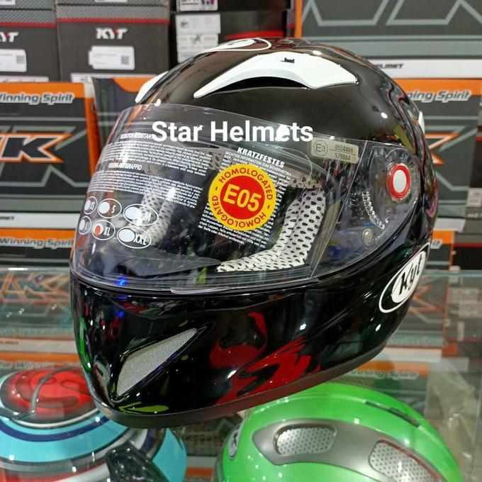 TERLARIS HELM KYT C4 TECH SOLID BLACK GLOSS