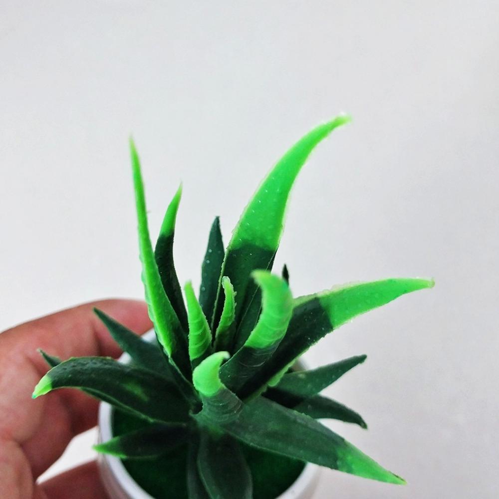 NEW Tanaman Hias Plastik Pot Bunga Daun Lidah Buaya Mini Artificial Import Ornamen Dekorasi Rumah Mu