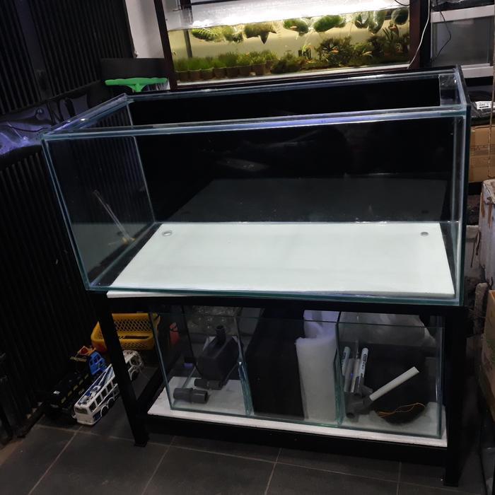 Igun_AQUARIUM 110X50X50 KACA 10MM GH PLUS RAK SUMP FILTER MESIN DAN MEDIA