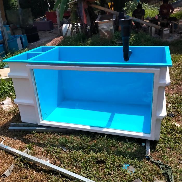 haikal kolam ikan fiber + kaca depan