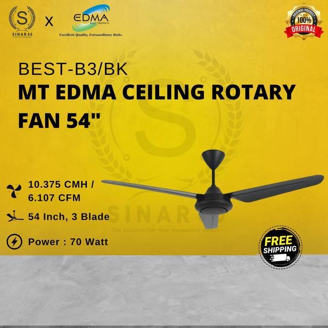 MT EDMA BEST B3 CEILING ROTARY FAN KIPAS ANGIN GANTUNG PLAFON 54" INCH