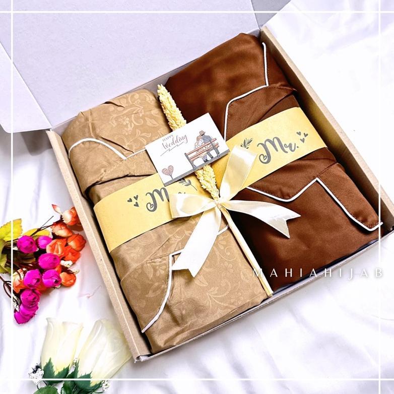BEST SALE Kado Pernikahan Piyama JUMBO / Gift Set Box Piyama Couple Pasangan / Kado Souvenir Wedding