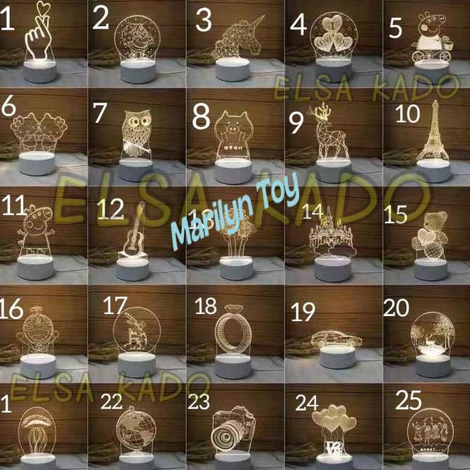 Kado Ultah Pajangan Lampu Tidur Akrilik Led Acrylic Globe Bola Dunia