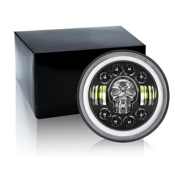 DIMOCAR Lampu LED Mobil Lampu Sepeda Motor Lampu Tembak Daymaker Motor Modifikasi Tengkorak Wrangler